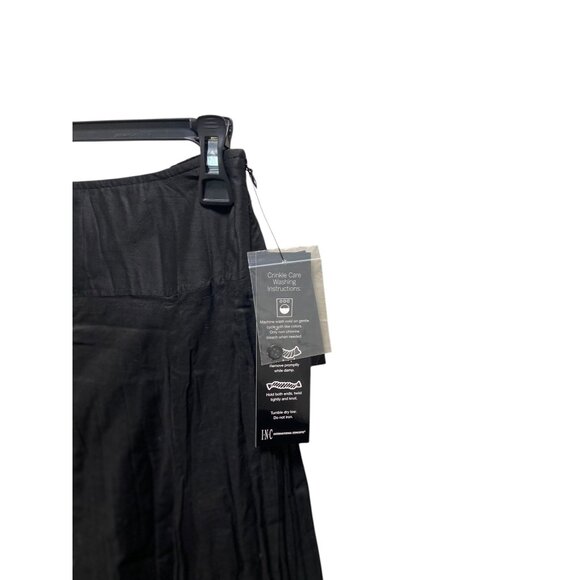 INC International Concepts Y2K Button Down Maxi Skirt Black Size 6 NWT Witchy - Picture 9 of 13